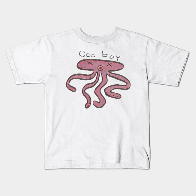 OOO Boy Octopus Kids T-Shirt by tan-trundell